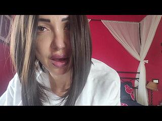 Blasphemous whore masturbates and talks dirty