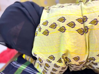 Best friend's wife seduces with her big ass in hijab and niqab