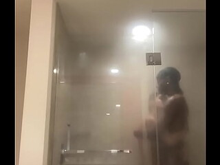 Petite Latina babe Strawberry gets stuffed by a BBC while showering with