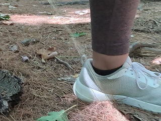 A quick pee in the forest