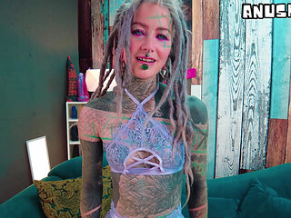 Alt Tattoo Babe Takes a Real Cock Creampie Right After Talking Dirty