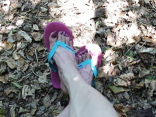 Sissy Feet in the Woods