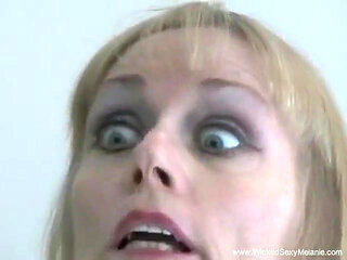 Horny blonde grandma wants attention