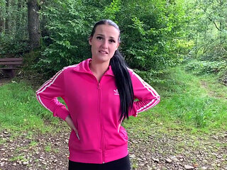 Crass! Fucked Bare While Jogging Outdoors! Creampie!