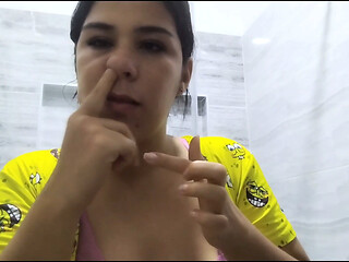 Tongue Fetish Snot Nose Play Nostrils Cum on My Braces
