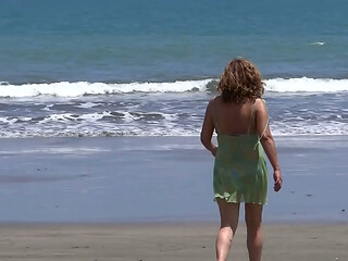 First time I had sex with my stepson on the beach_ he cums in my ass