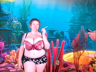 Hot brunette big boobs toying pink pussy
