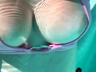 Artemisia Love sexy at the pool big boobs underwater for you sexy af