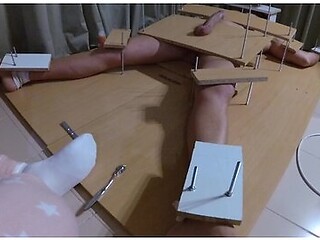 Amateur Femdom Tease Handjob And Foot Tickle