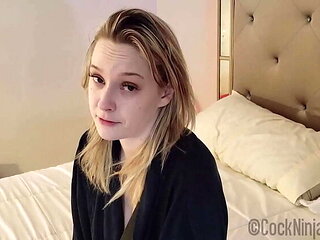 Hot Step Mom Blows Son For New Year - POV BJ & Handjob Fun
