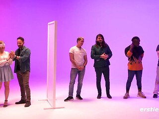 German amateur GF gets fingered and grinds in sexy game show