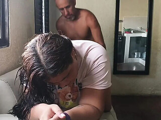 Rough Sex With My Stepdaughter  Hot Latina Moans Loud