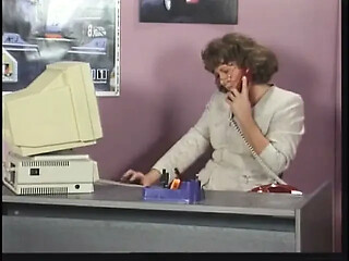 Mature brunette office beauty takes a break to suck and take his thick