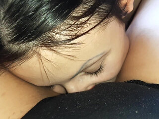She rips my panties to get to my pussy faster to lick it, suck it and kiss it