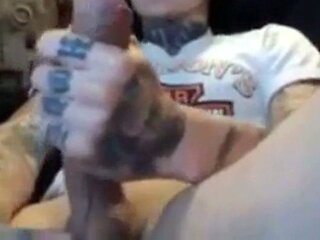 Latin Twink With Biggest Tattooed Cock Masturbates