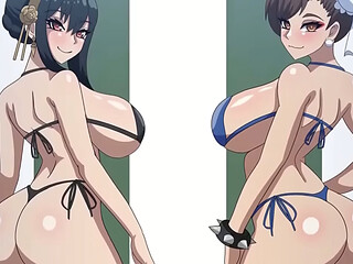 Yor Forger x Chun-Li Hentai (by NeoReptil)