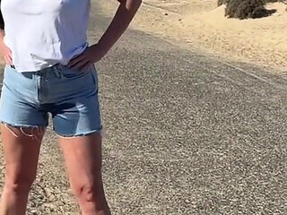 Desperate Wetting Jeans Shorts in Public