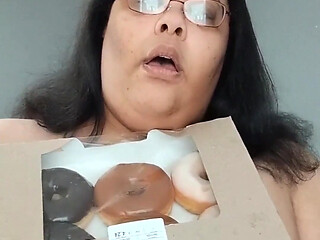 Eating a Donut While Playing with My Pussy!