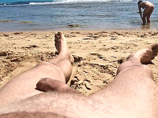 Giving a blowjob on the beach almost got caught