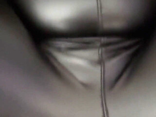 Secretary in Torn Leather Pants Wants Her Bosss Cock