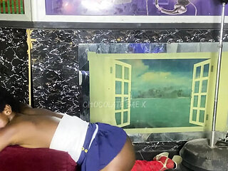 My Mom's Boyfriend Caught Me Twerking in Club! BBC Fucks My Tight Teen Pussy Deep!