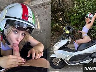 NastyClub - Bubble Butt Blonde Lilly Blossom Goes on a Bike Ride of her Life!