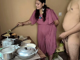 hot lady sucking dick moaning loudly fuck in kitchen too much hard