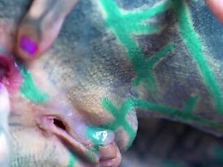 Tattoo Anal Gape Loving Girl Cumplay