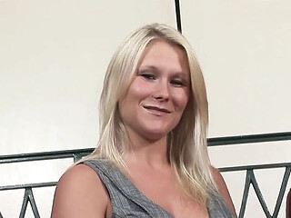 Busty blonde MILF Juliana Jolene gets deep orgasm from huge cock