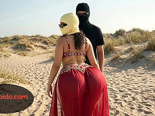 Curvy Woman with Huge Ass Teasing in Tiny Thong
