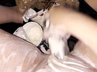 MY STEPDAUGHTER GO FREAKY WITH YOUGURT&amp_HUGE GLASS DILDO-I DIDN'_T KNOW THAT THIS CAN HAPPENED IF I WILL LEAVE HER AT HOME ALONE-SHE MASTURBATES BY FOOD&amp_MOAN FOR ME TO FUCK HER-ARABIAN SNOWHITE-AMERICA