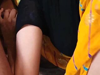 Newly Married Bhabhi Caught and Ride Devar Big Dick in Saree