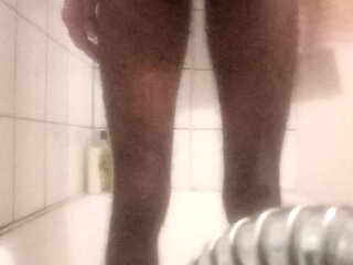 Jim masturbates and explodes a big load on camera