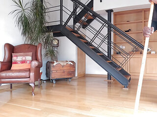 My Boss Makes Me Clean His Penthouse in High Heels