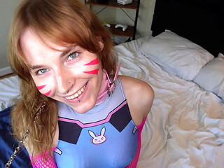 New Trans Starlet Zaira Gets Creampied in Dva Cosplay in First Ever Sextape