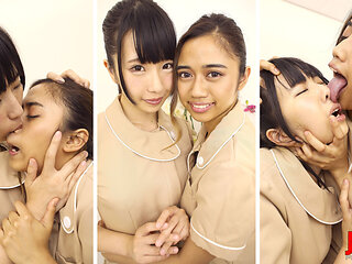 Arisu Mizushima Vs Aysha Yuzuki - Dirty Breath, Nose Licking and Spit Battle Inside a Spotless Spa