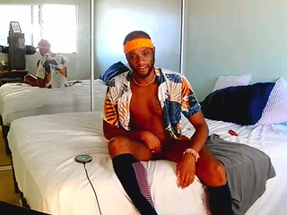 Sexy Jerk in a Blue Thong