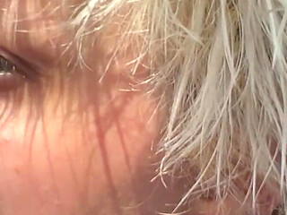 No Makeup Goth Girl in the Sun Flares Piggy Nose