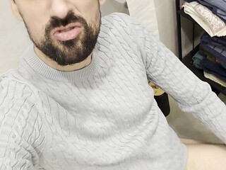 Hot Mature Stepdaddy Jerking off and Showing Ass