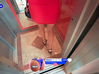 Hot stepmom MILF has an elevator POV sex session