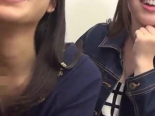 Two Bestie Amateur Girls: Sloppy French Kissing While Teasing Handjob 2 Special Edition -2