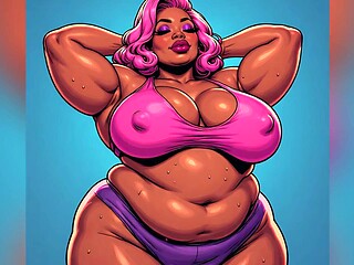 Chubby Black Ebony Lesbians Art