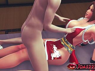 Mai Shiranui Rule34 Hentai Animation &ndash_ Kimono Big Tits Massage, Wet Pussy Fingering and Cunnilingus With Climax