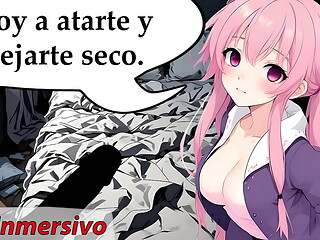 JOI Extremo, una loca te ata y te folla sin parar. Rol Hentai con voz en espa&ntilde_ol.