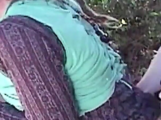 Skinny teen Mona fucked outdoor by step brother with big cock
