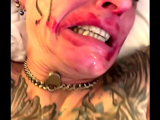 Human Fuck-Doll Experiment: Latex-Doll Vilja'_s Ass-Only Workout, Gag-Hole Training &amp_ Sloppy Facial Bath