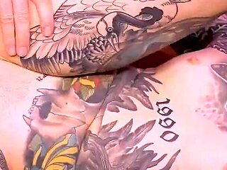 Tattooed Horny Women with Small Tits Fuck It Good Again and Show the Man What He Wants