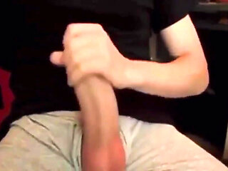 Jonathan Cyr masturbates and cums like a big pig