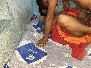Village Bhabhi Wearing Red Saree Got Fucked by Bihari Boy