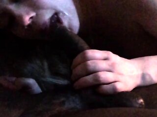 Interracial slut sucking and fucking big cock hard in hd